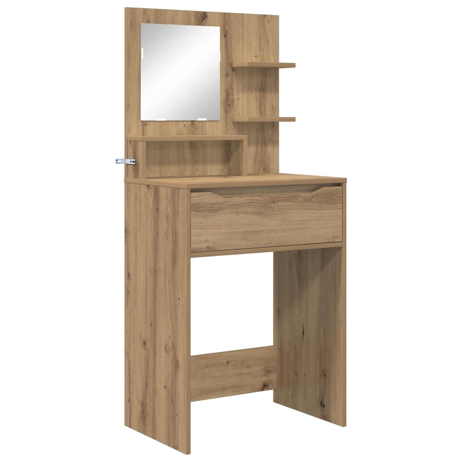 vidaXL Hálószobai Öltözködő Asztalok Kézműves Tölgy 60 x 395 x 135 cm