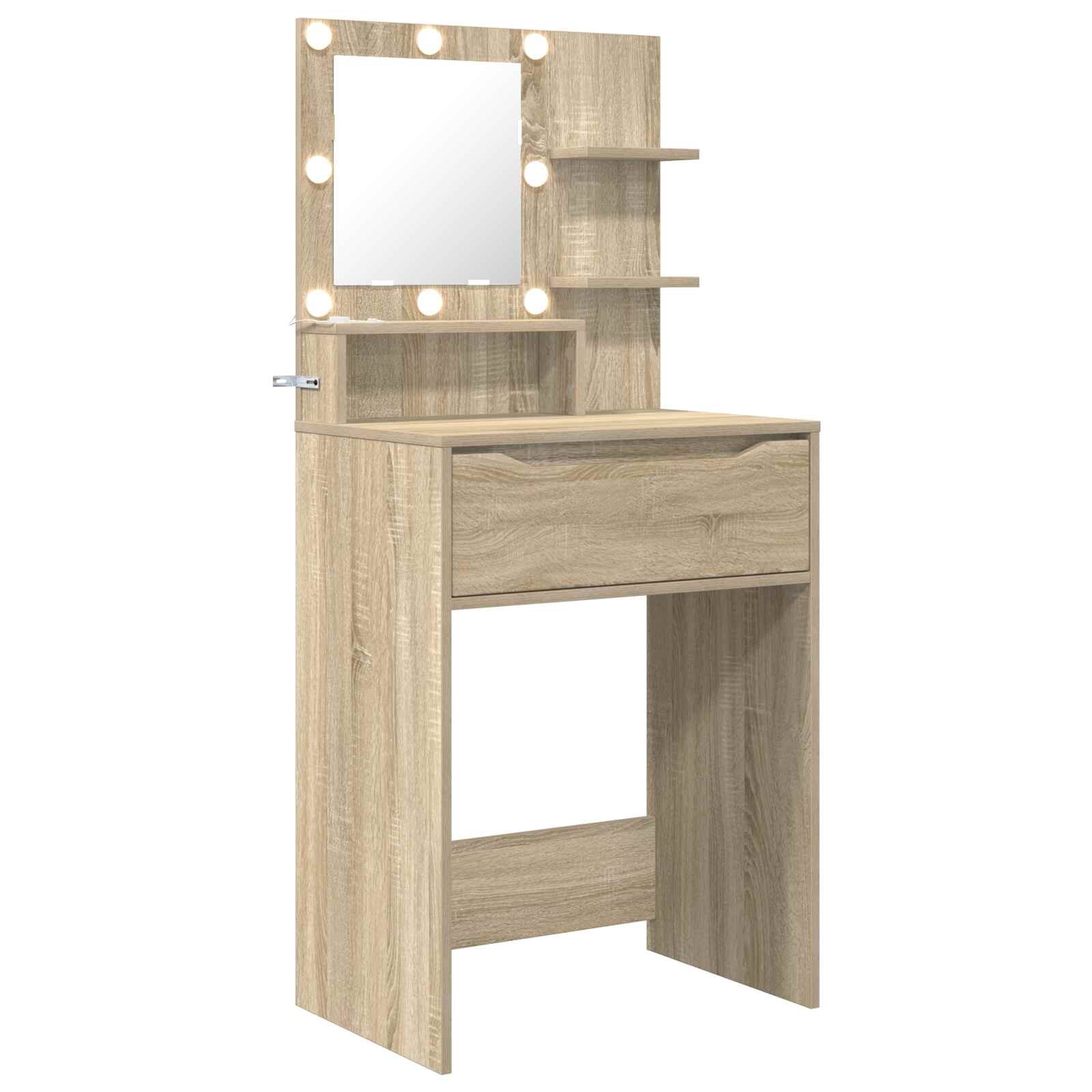 vidaXL Hálószobai Öltözködő Asztalok Sonoma Tölgy 60 x 395 x 135 cm
