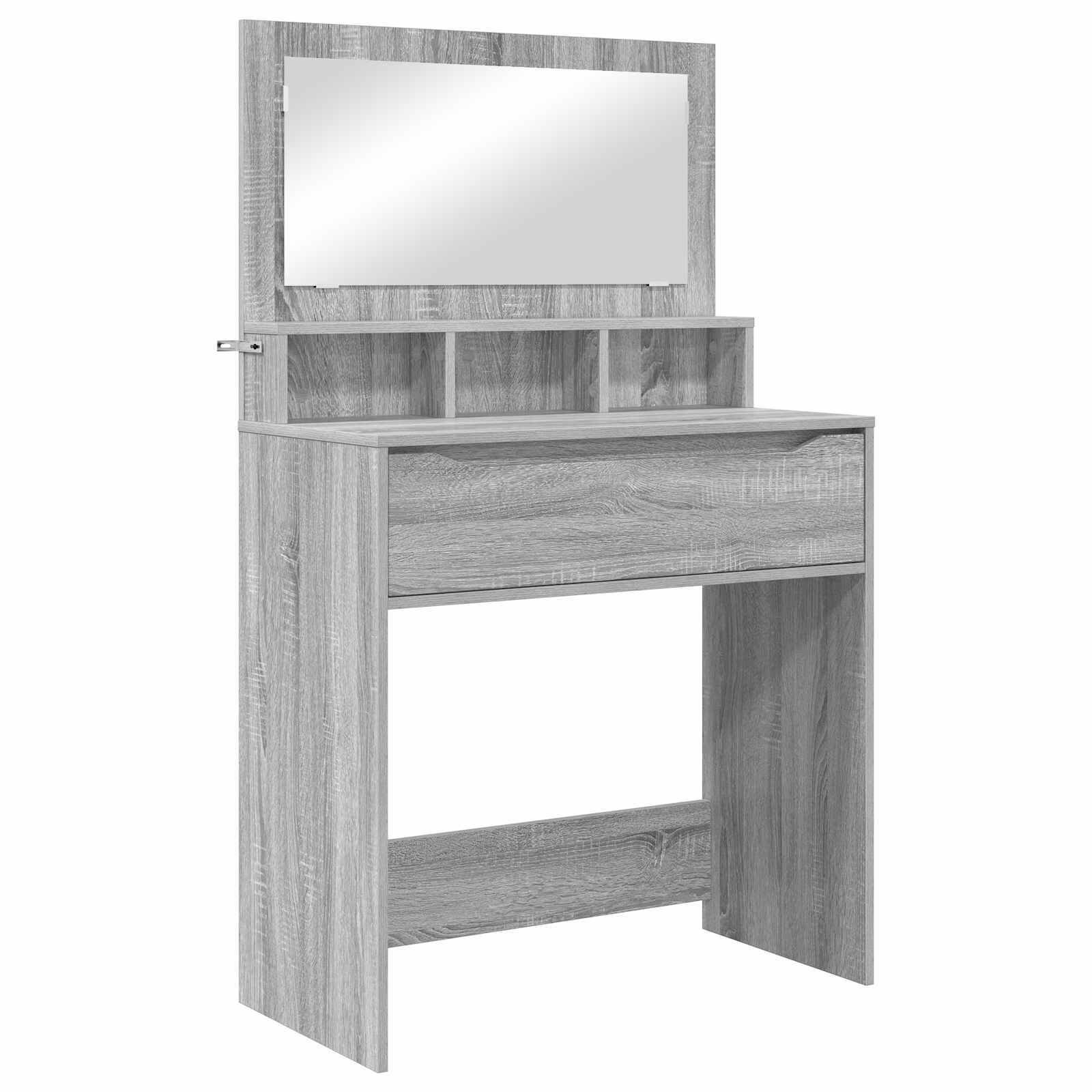 vidaXL Hálószobai Öltözködő Asztalok Szürke Sonoma 80 x 396 x 135 cm