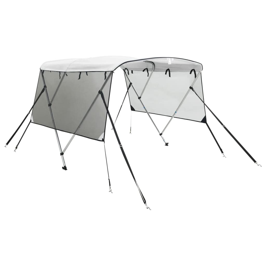 vidaXL háromágú bimini tető hálós oldalfalakkal 183x(137-152)x137 cm