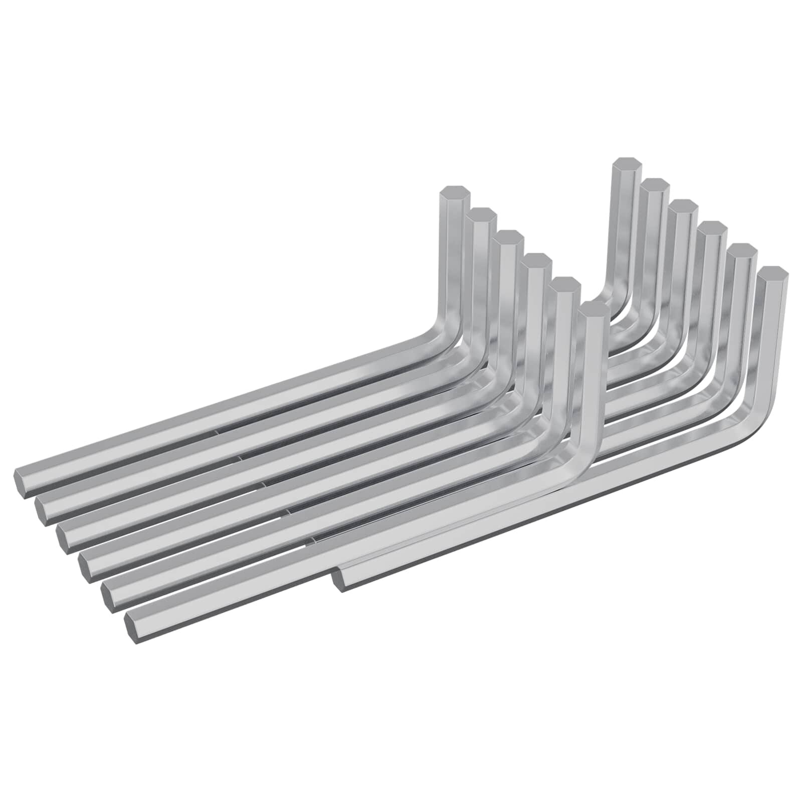 vidaXL Hatos Kulcs 2118 db Ezüst 22 x 66 mm Acél