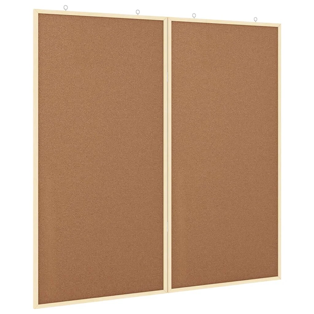 vidaXL Hirdetőtábla 100 x 100 x 14 cm Tömör fenyőfa Barna