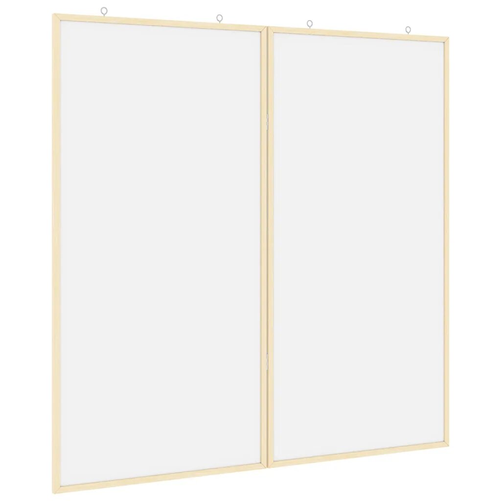 vidaXL Hirdetőtábla 100 x 100 x 14 cm Tömör fenyőfa Fehér