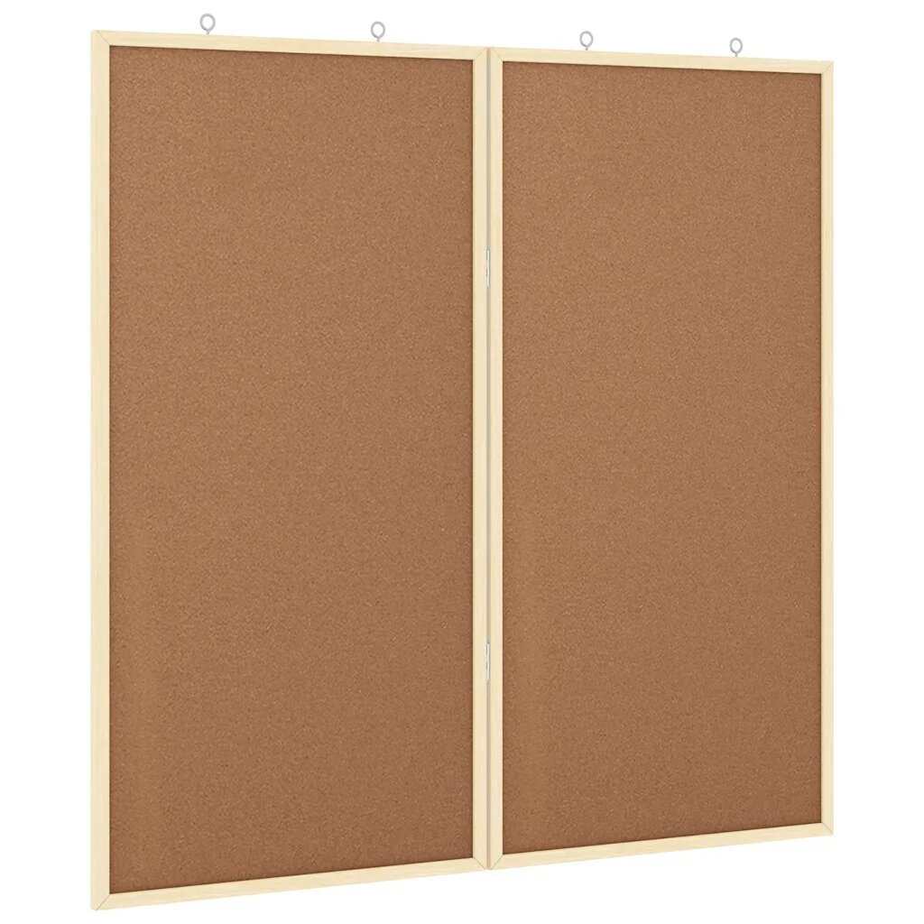 vidaXL Hirdetőtábla 80 x 80 x 1.4 cm Tömör fenyőfa Barna Összecsukható