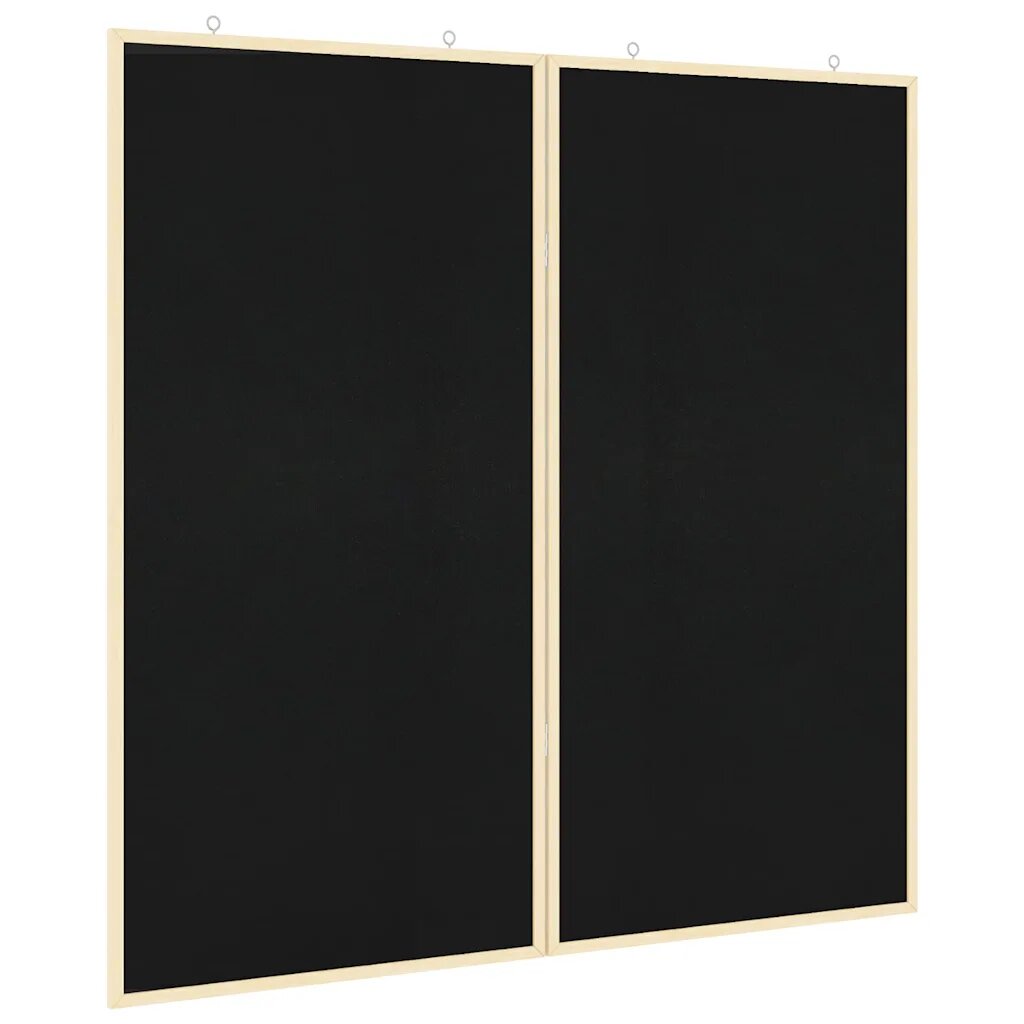 vidaXL Hirdetőtábla Fekete 100 x 100 x 14 cm Tömör fenyőfa