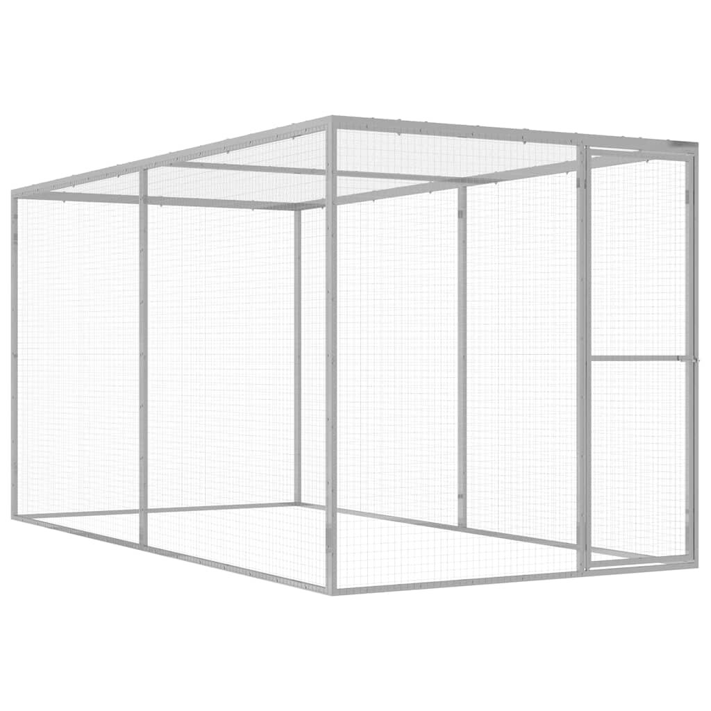 vidaXL horganyzott acél macskaketrec 3 x 15 x 15 m