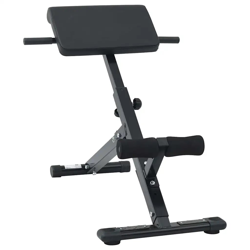 vidaXL Hyperextension pad Fekete 1005 x 70 x 78 cm Porszórt acél