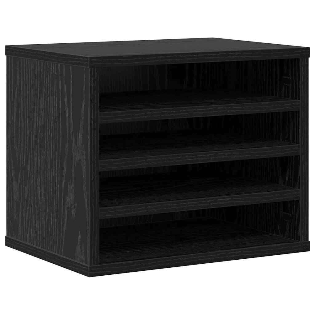 vidaXL Íróasztali rendező Fekete tölgy 36 x 26 x 295 cm Szerelt Fa