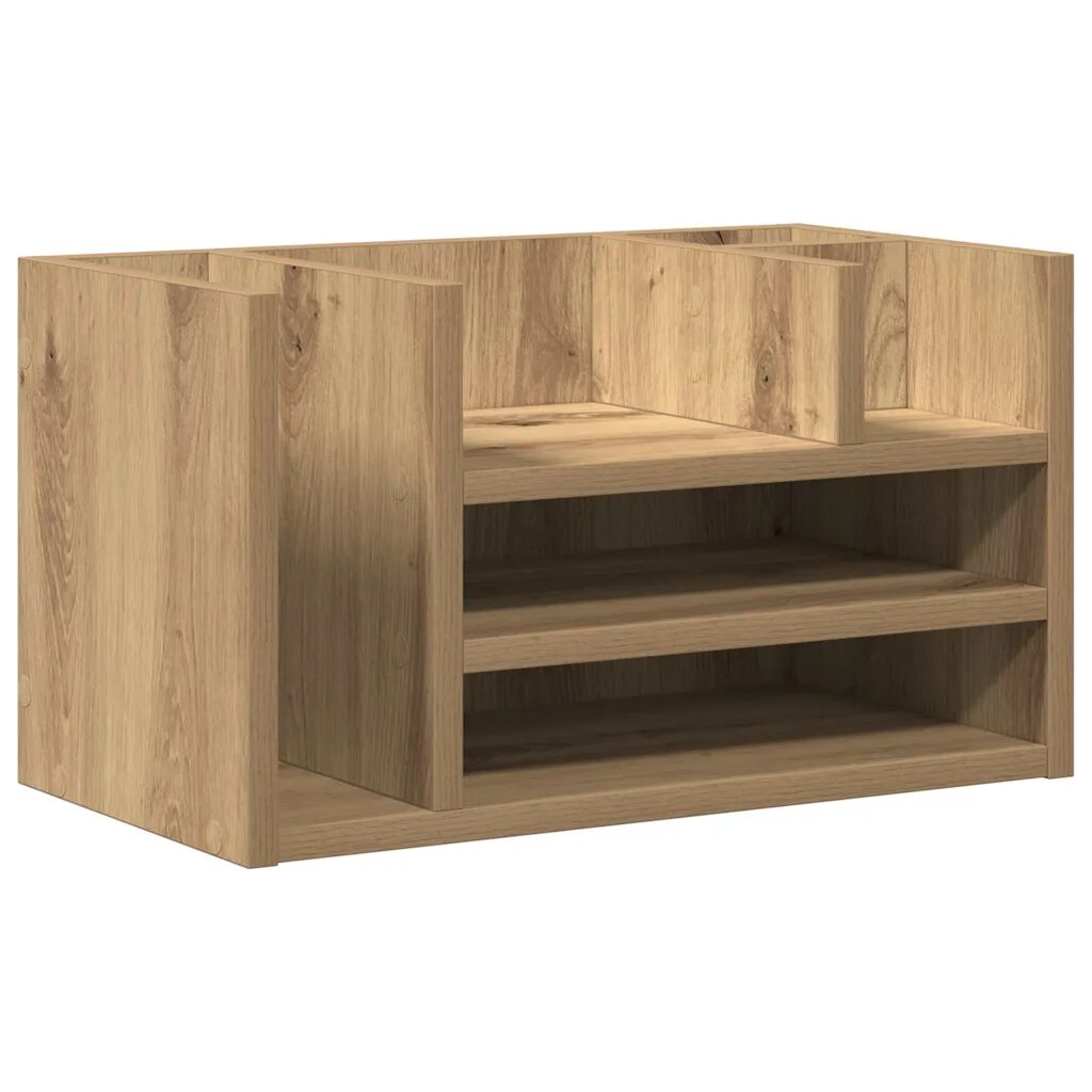 vidaXL Íróasztali rendező Kézműves Tölgy 445 x 24 x 25 cm Szerelt Fa