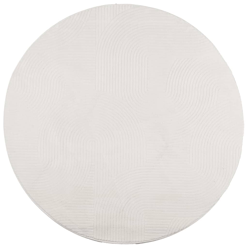 vidaXL IZA krémszínű rövid szálú skandináv stílusú szőnyeg Ø 80 cm