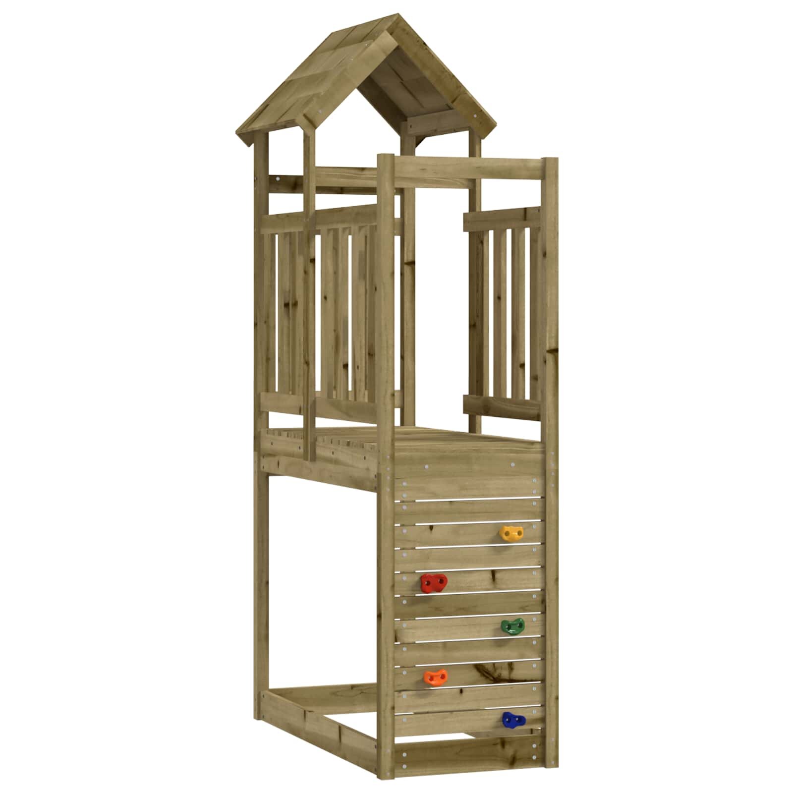 vidaXL Játék Torny Barna 53 x 1105 x 214 cm Szilárd Impregnált Fa