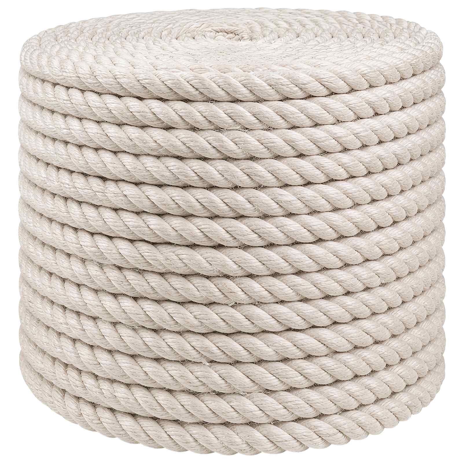 vidaXL Juta Kötél 10 mm Fehér 100% Tossa kender