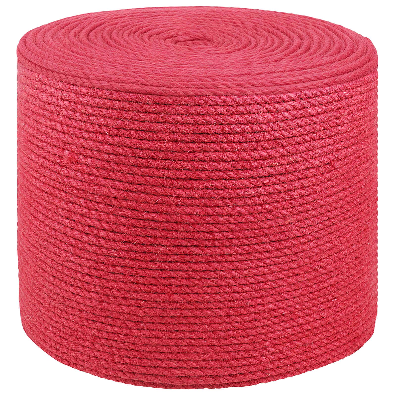 vidaXL Juta Kötél 8 mm Piros 100% Tossa kender