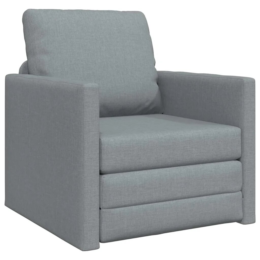 vidaXL Kanapéágy 60cm Világosszürke szövet