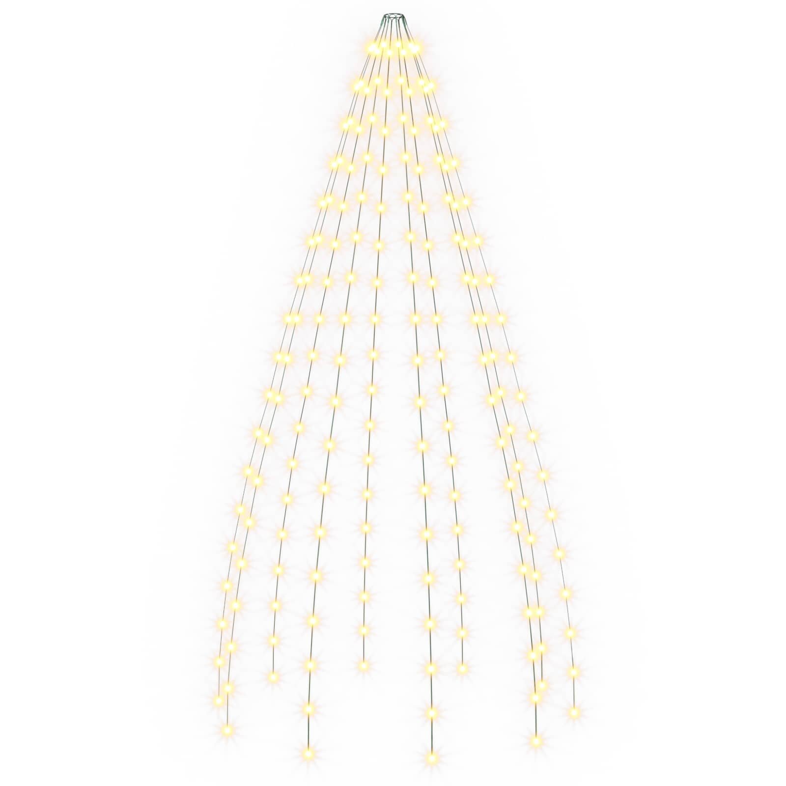 vidaXL Karácsonyfa fények 180 LED Meleg fehér 180 cm