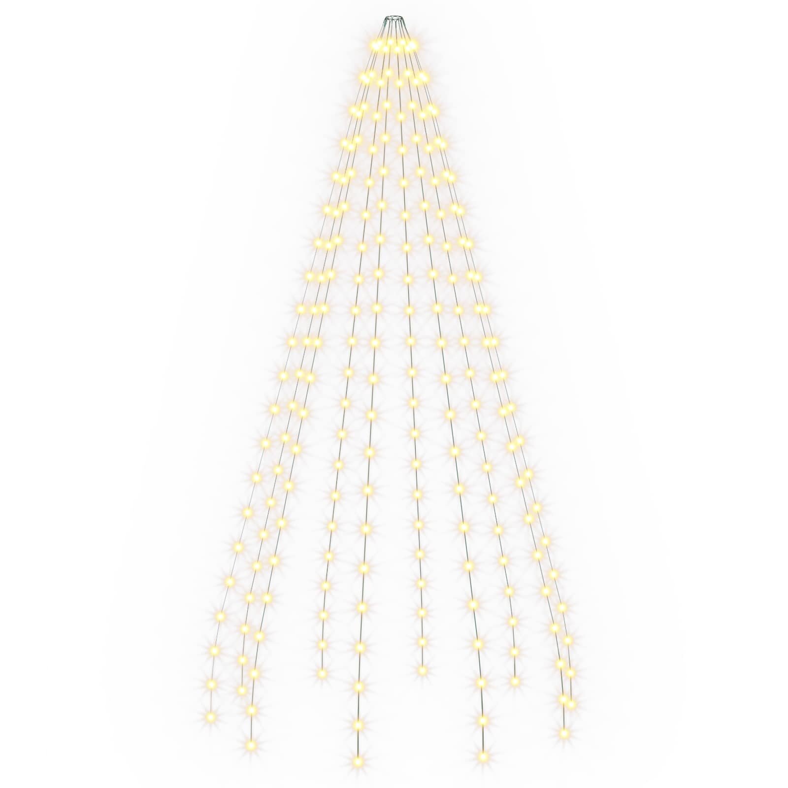 vidaXL Karácsonyfa fények 210 LED Meleg fehér 210 cm