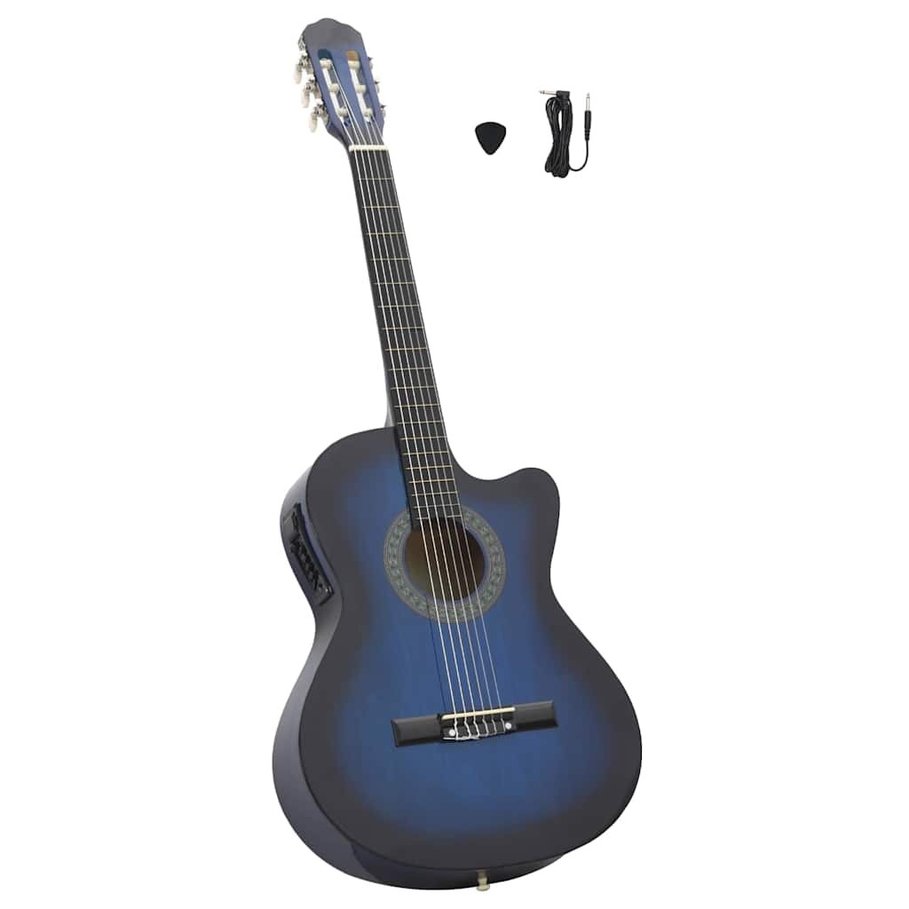 vidaXL kék 6 húros klasszikus western cutaway gitár ekvalizerrel