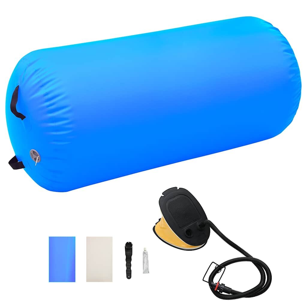 vidaXL kék PVC felfújható tornahenger pumpával 120 x 90 cm