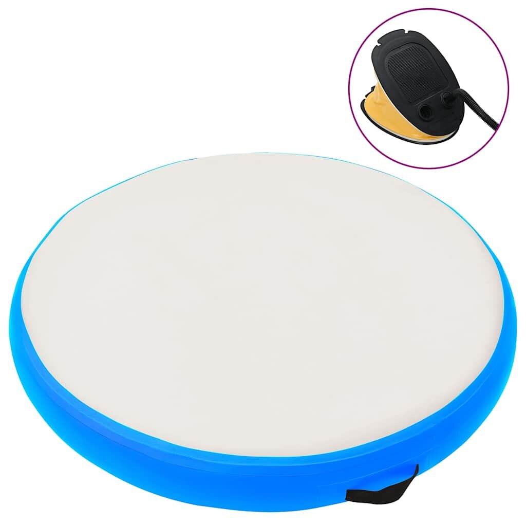 vidaXL kék PVC felfújható tornamatrac pumpával 100 x 100 x 10 cm