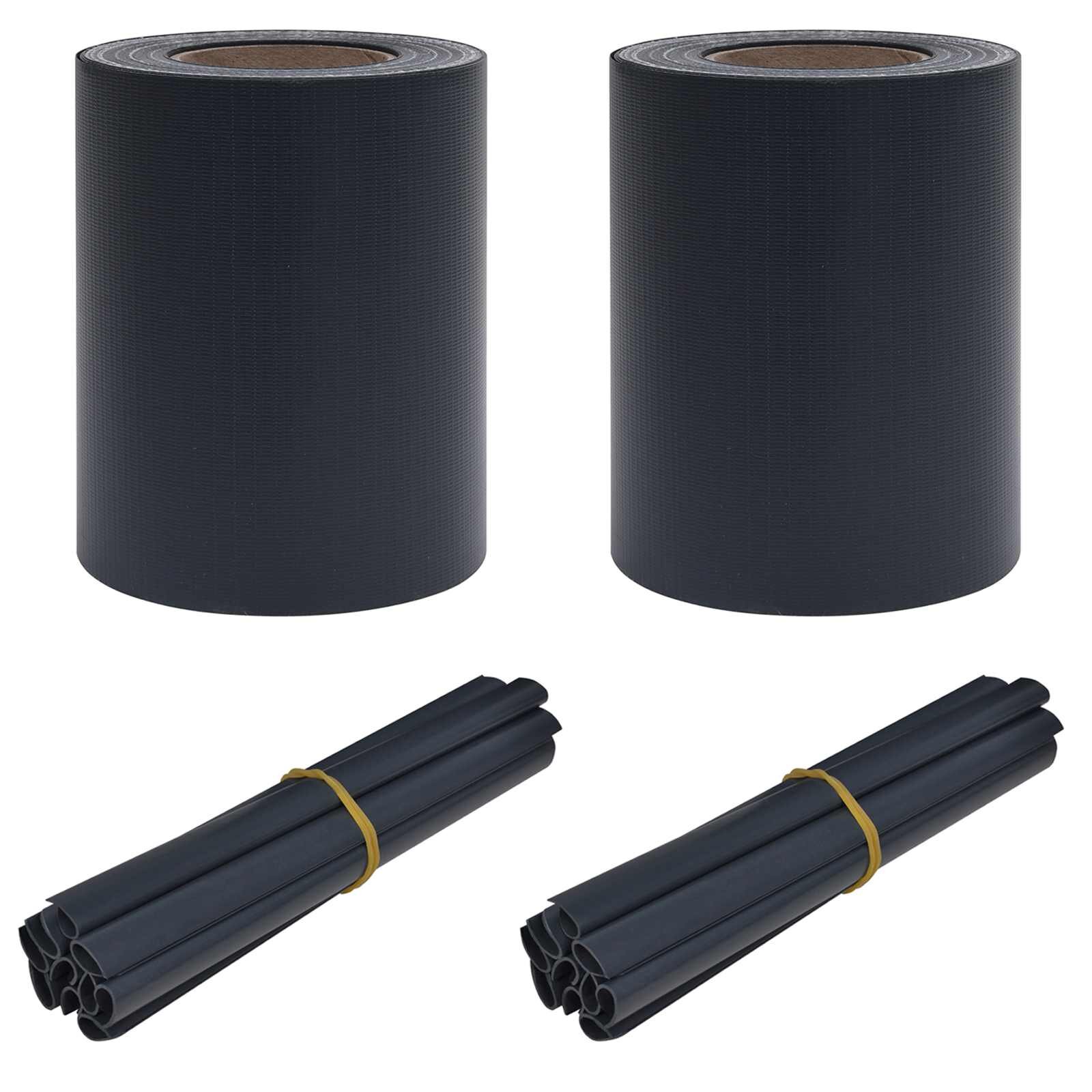 vidaXL Kerti privacy képernyők 70 x 019 m PVC Sötétszürke