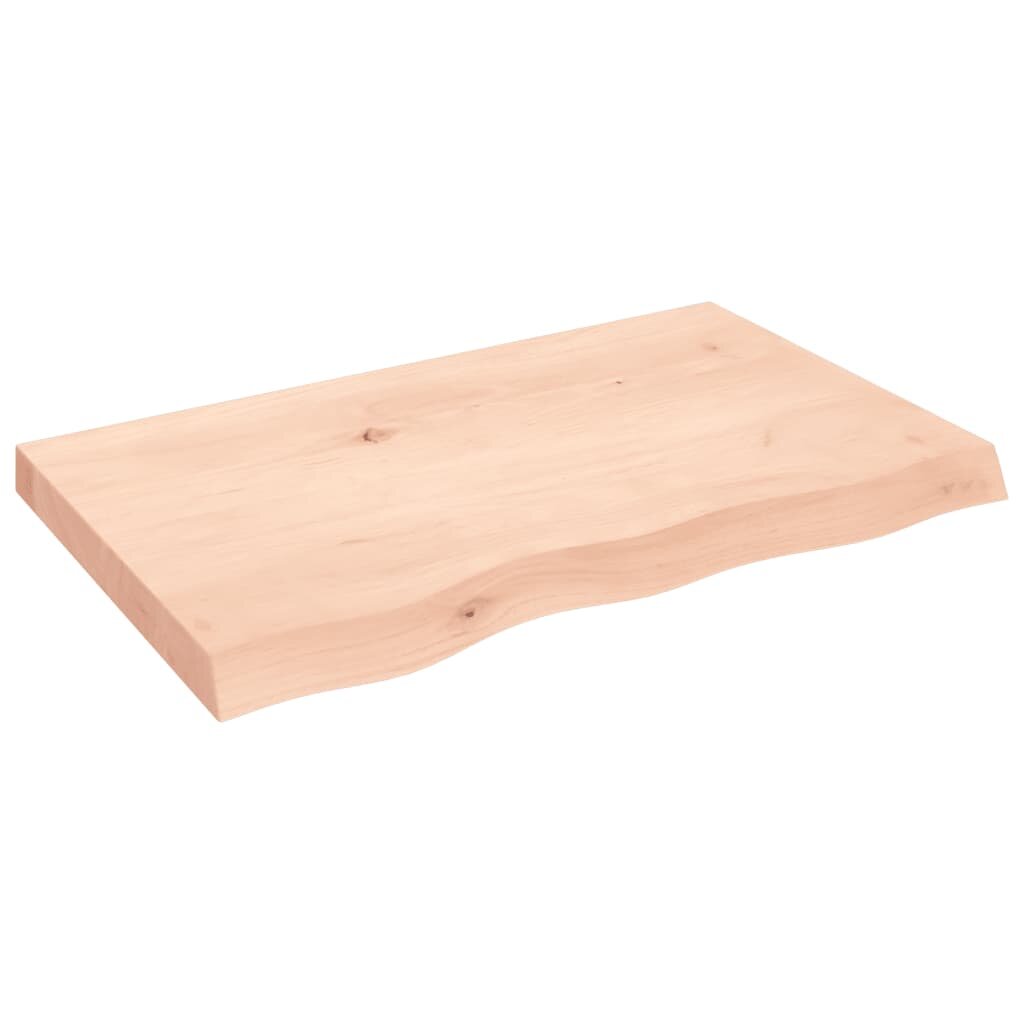 vidaXL kezeletlen tömör fa fürdőszobai pult 80x50x(2-6) cm