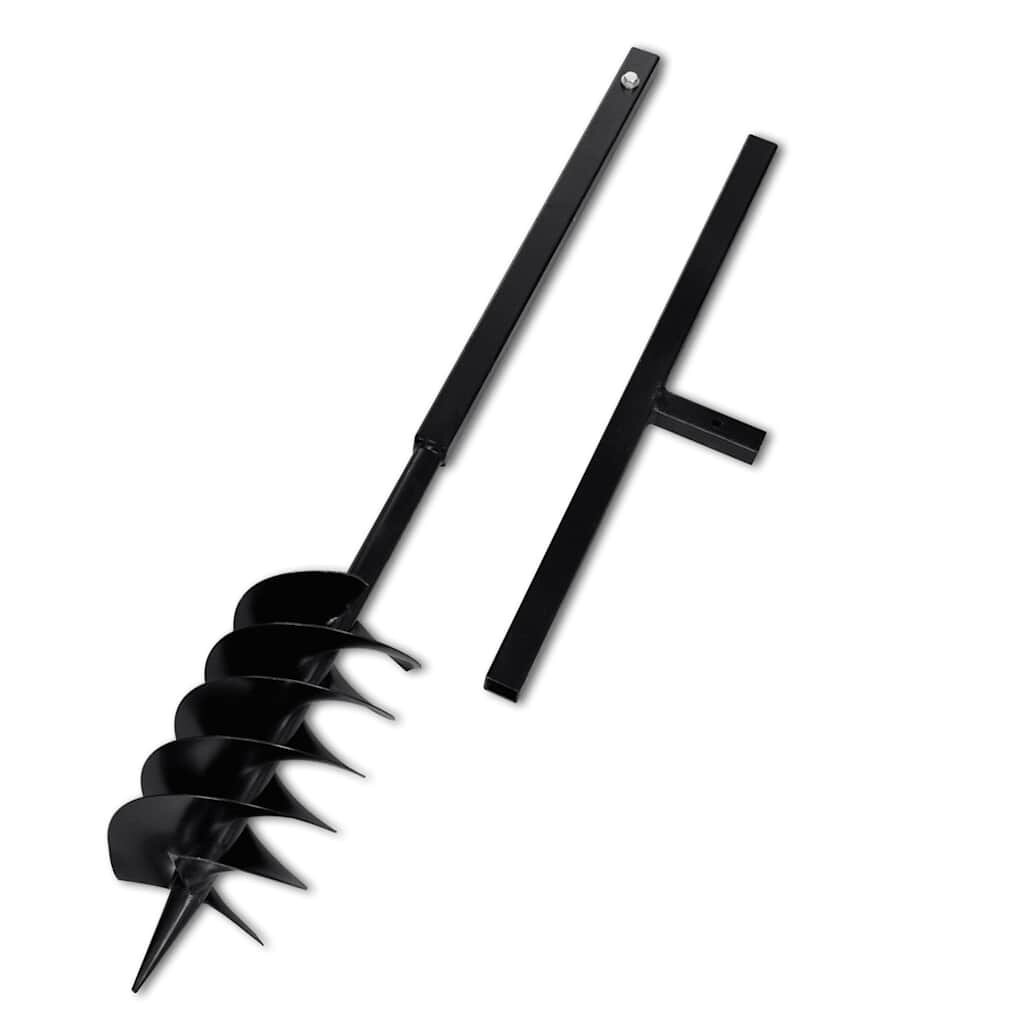 vidaXL Kézi Föld Fúró Auger Bit 150 mm Dupla Spirállal Fekete