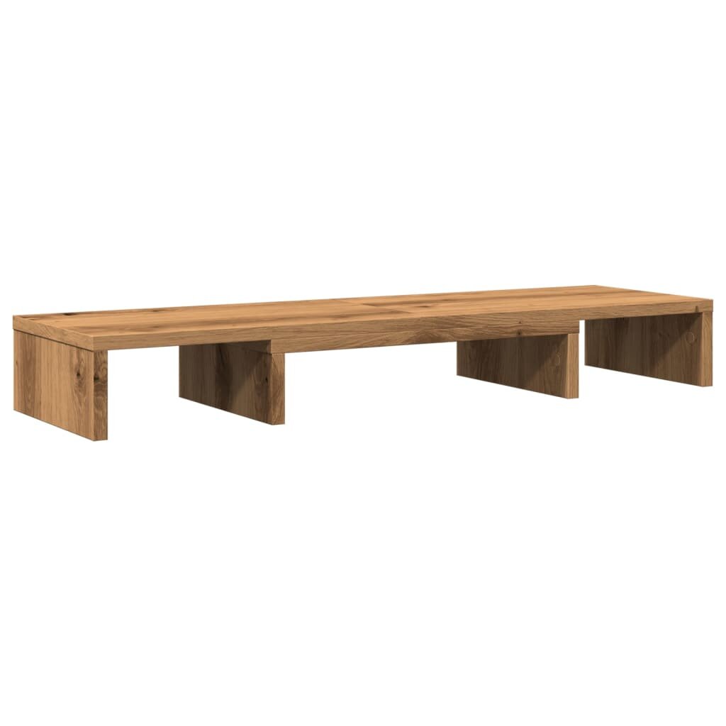 vidaXL kézműves tölgy szerelt fa állítható monitorállvány 80x24x105cm