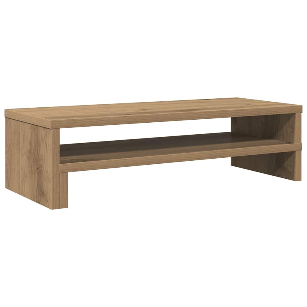 vidaXL kézműves tölgy színű szerelt fa monitorállvány 54 x 22 x 15 cm