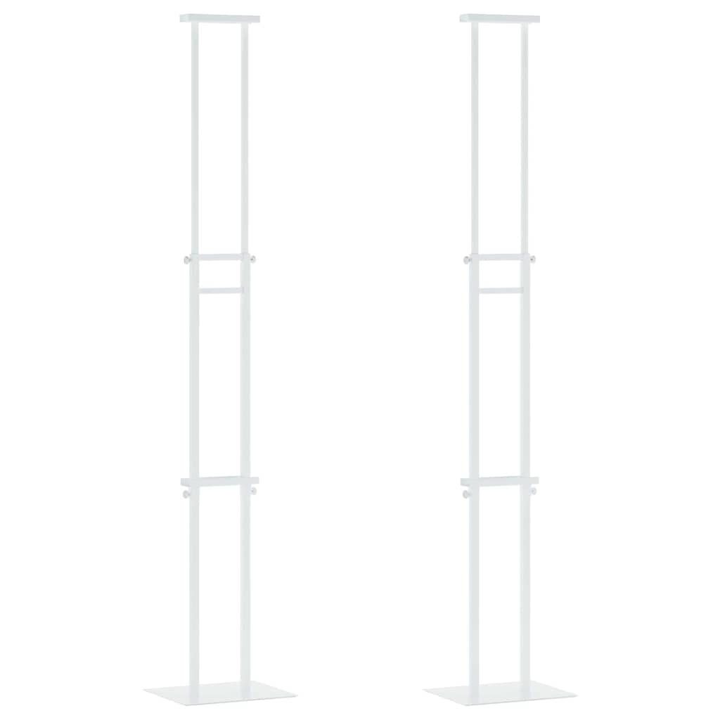 vidaXL Kiállító Állvány 2 db Fehér 30 x 235 x 210 cm Acél