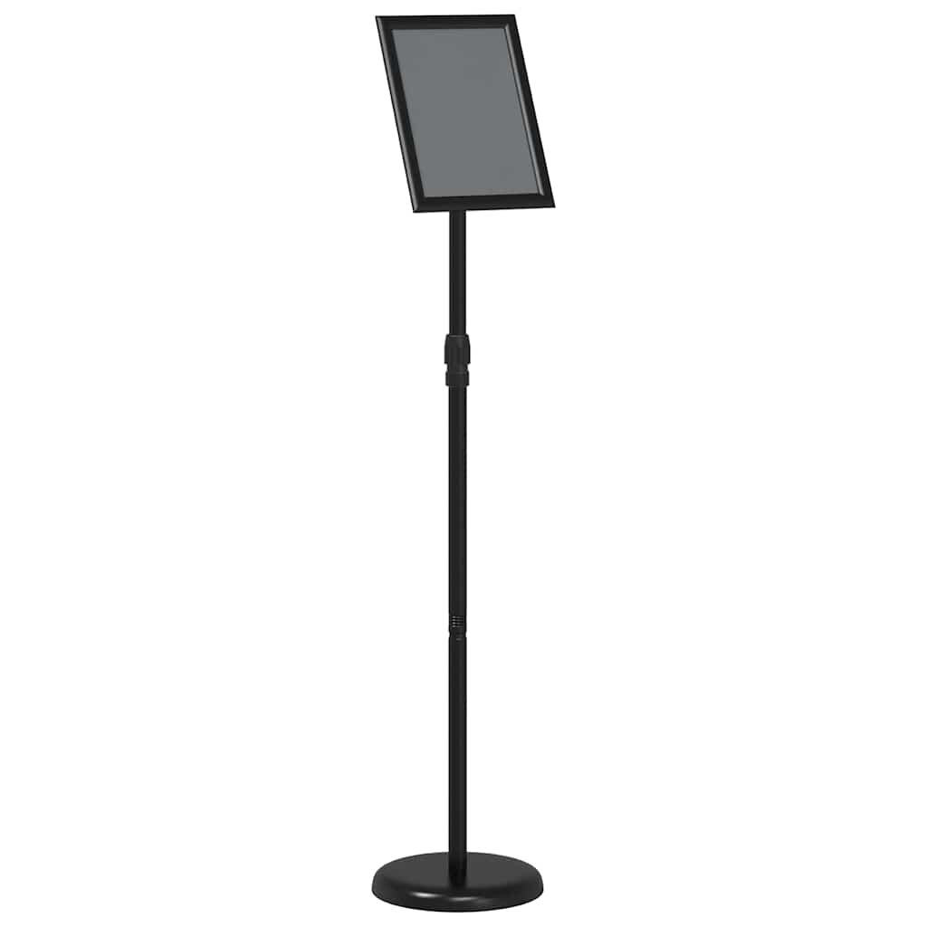 vidaXL Kiállító Állvány Fekete 25 x 25 x 125 cm Alumínium