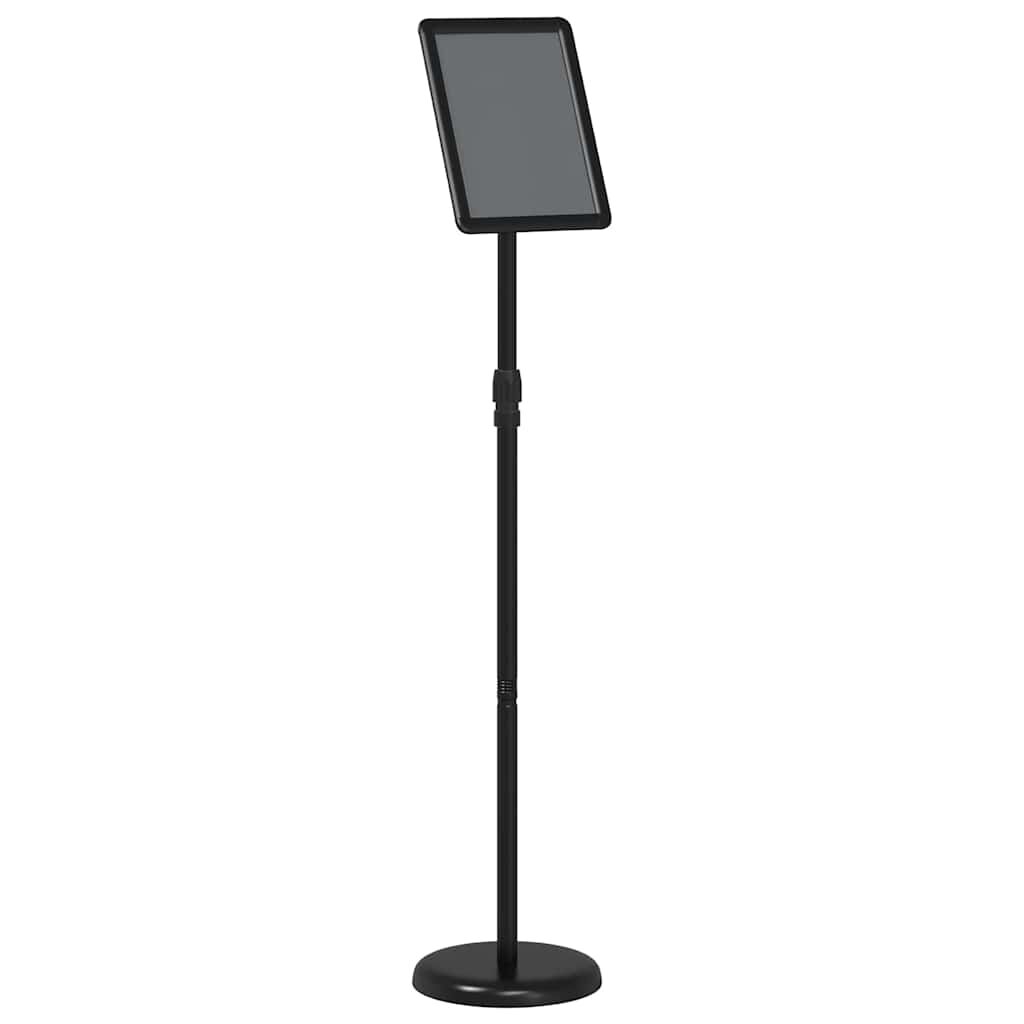 vidaXL Kiállító Állvány Fekete 25 x 25 x 125 cm Alumínium