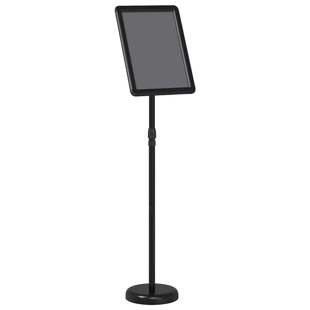 vidaXL Kiállító Állvány Fekete 30 x 25 x 128 cm Alumínium