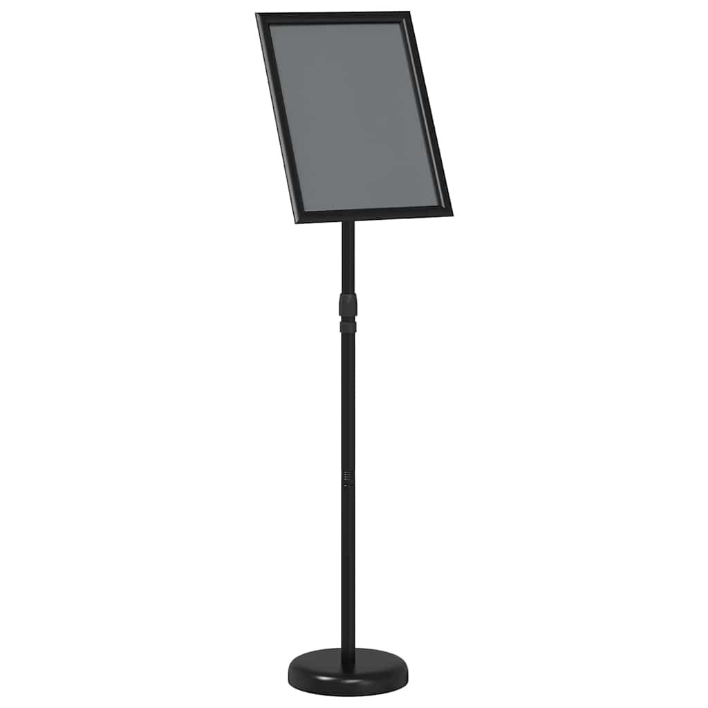 vidaXL Kiállító Állvány Fekete 30 x 25 x 128 cm Alumínium