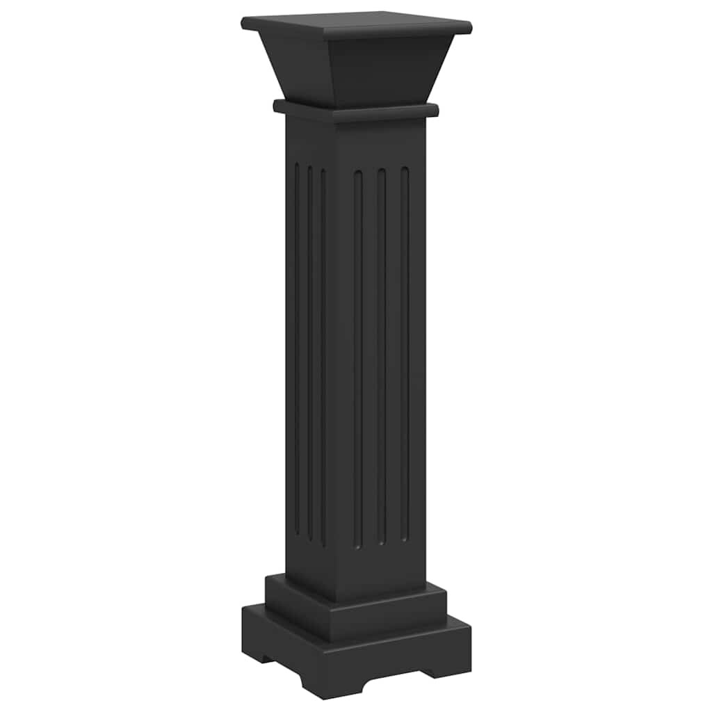 vidaXL klasszikus fekete MDF szögletes oszlop virágállvány 17x17x66cm