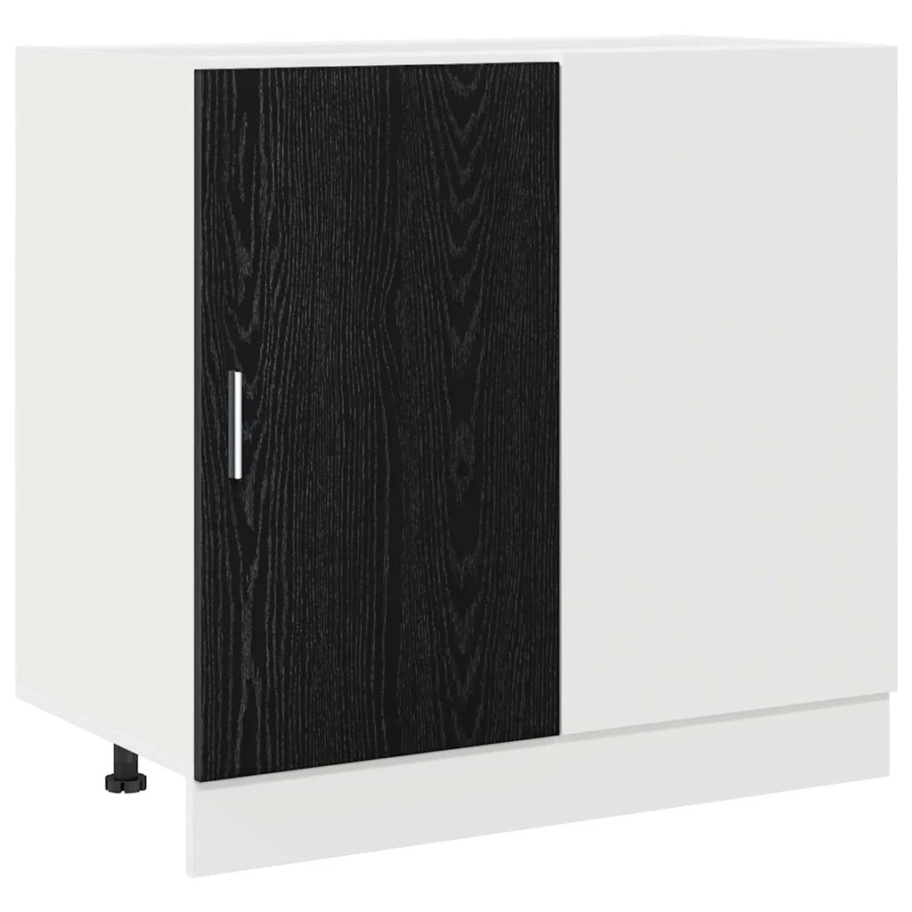 vidaXL Konyha sarok alap szekrény Fekete Tölgy 86 x 46 x 815 cm
