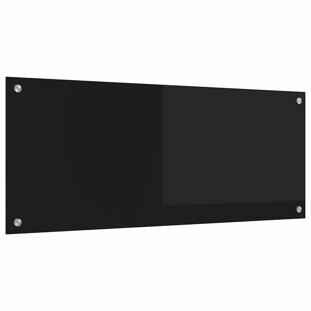vidaXL Konyhai hátfal Fekete 100 x 40 cm edzett üveg
