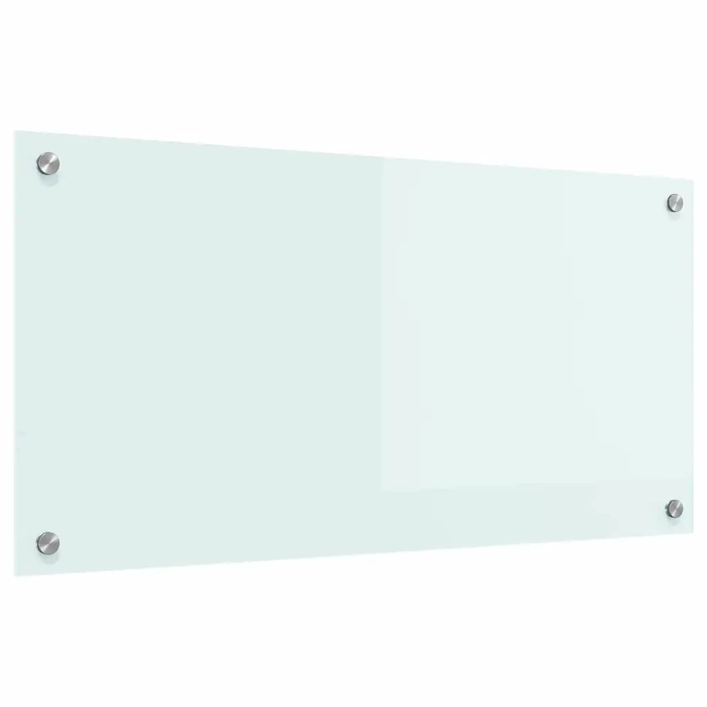 vidaXL Konyhai hátfal Tej 80 x 40 cm edzett üveg