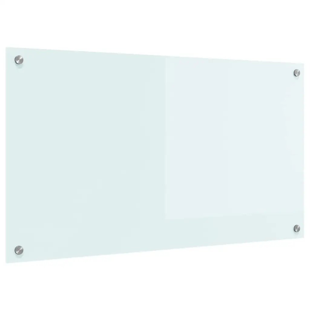 vidaXL Konyhai hátfal Tej 90 x 50 cm edzett üveg