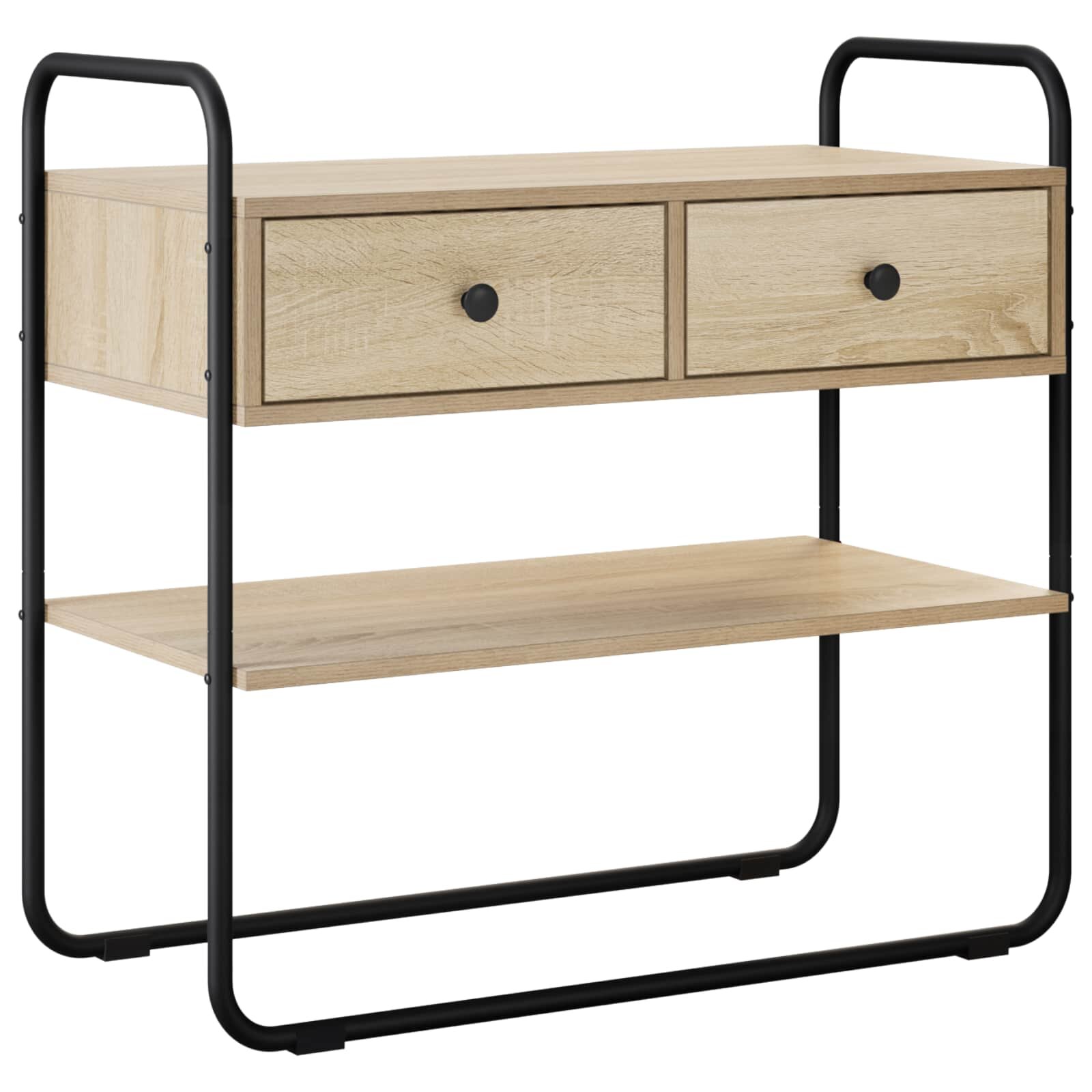 vidaXL Konzolasztal Sonoma Tölgy 100 x 40 x 75 cm Szerelt Fa