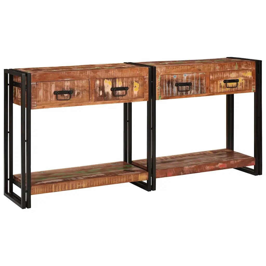 vidaXL Konzolasztalok 2 db Sokszínű 161 x 33 x 75 cm