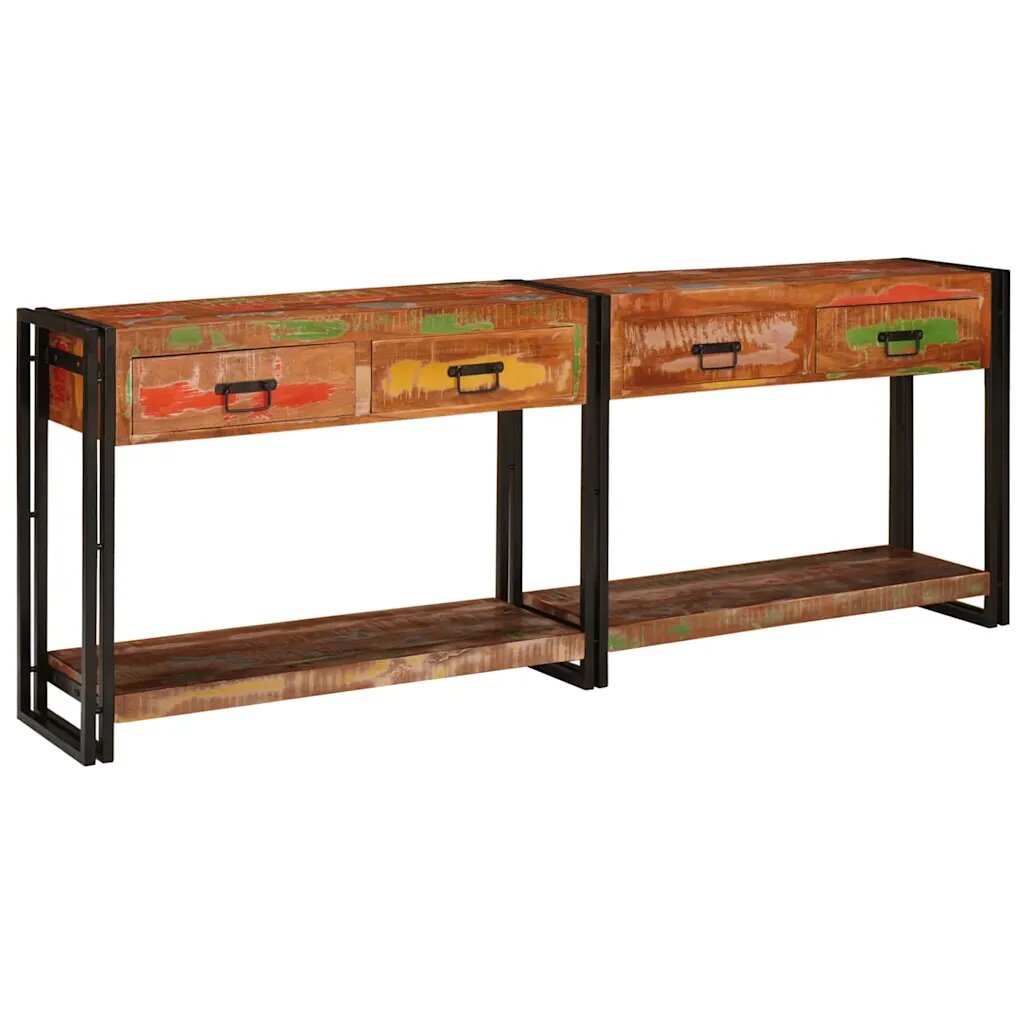 vidaXL Konzolasztalok 2 db Sokszínű 200 x 33 x 75 cm