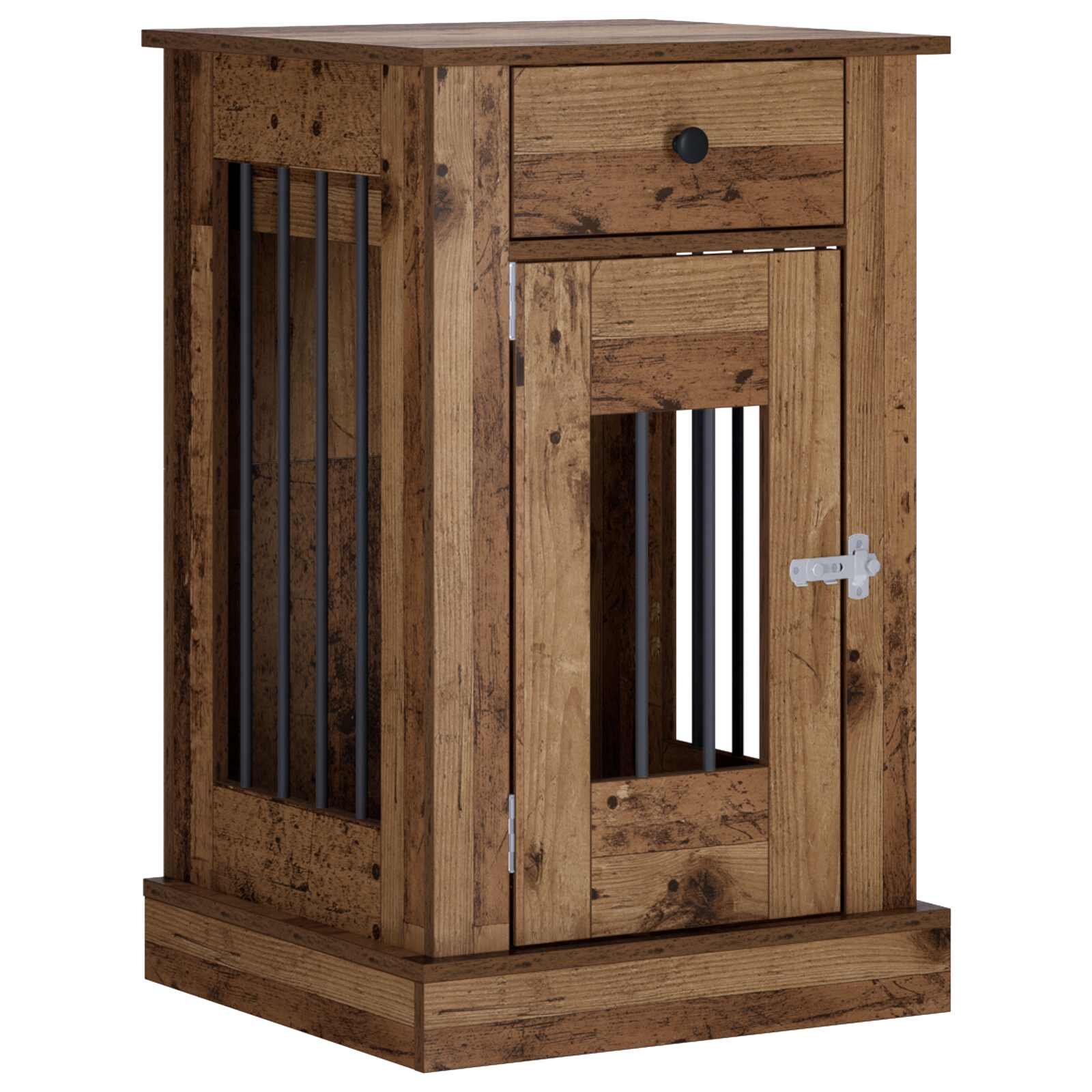 vidaXL Kutya ketrec bútor Antik Fa 50 x 475 x 80 cm Szerelt Fa