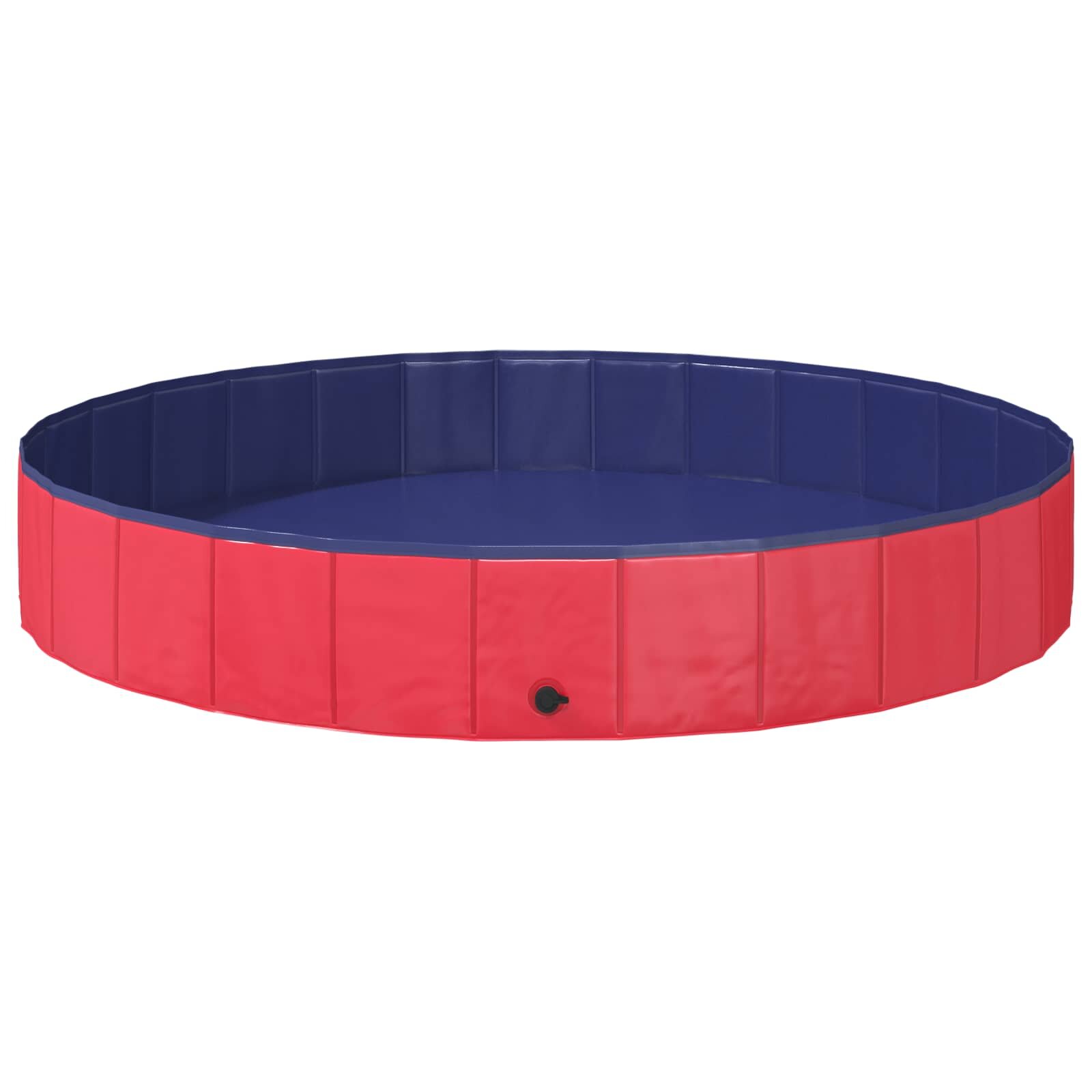 vidaXL Kutyás Medence Ø200 x 30 cm Tömör PVC Piros