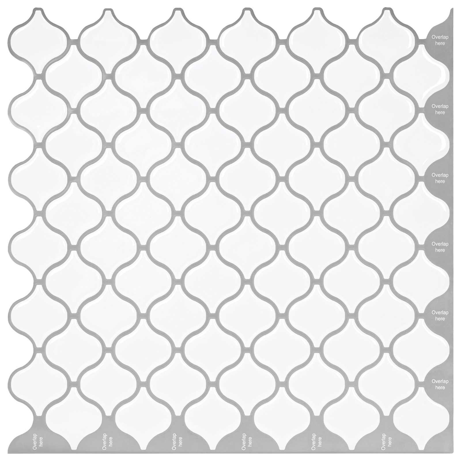 vidaXL Lámpás csempe 10 db Fehér 27 x 27 cm Poliuretán és PET