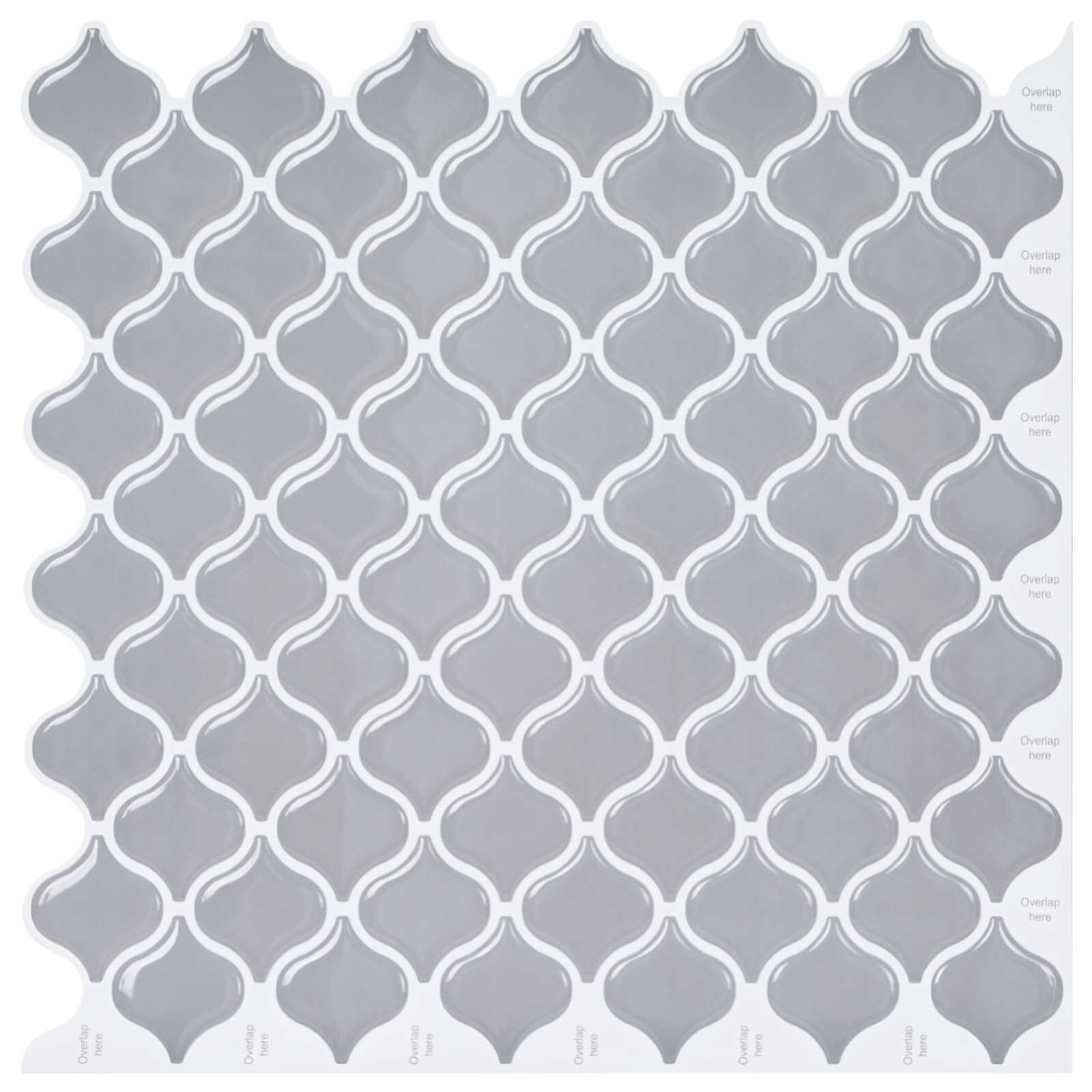 vidaXL Lámpás csempe 50 db Szürke 27 x 27 cm Poliuretán és PET