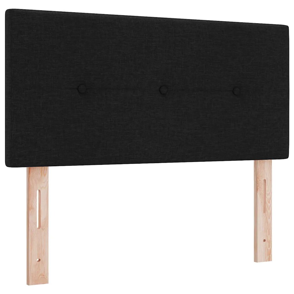 vidaXL LED ágytámla LED szalagokkal fejtámlával Fekete 80 cm szövet
