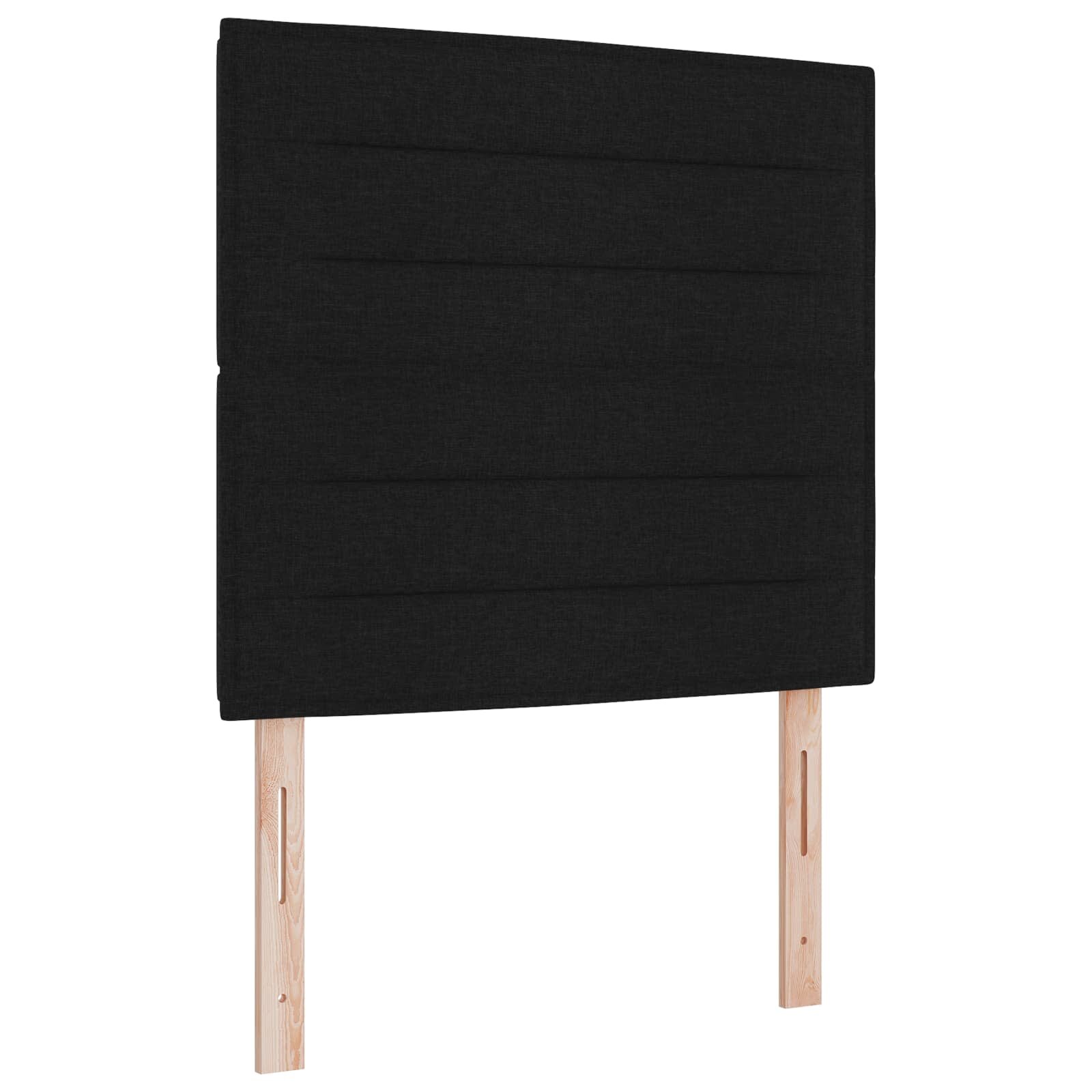 vidaXL LED ágytámla LED szalagokkal fejtámlával Fekete 80 cm szövet