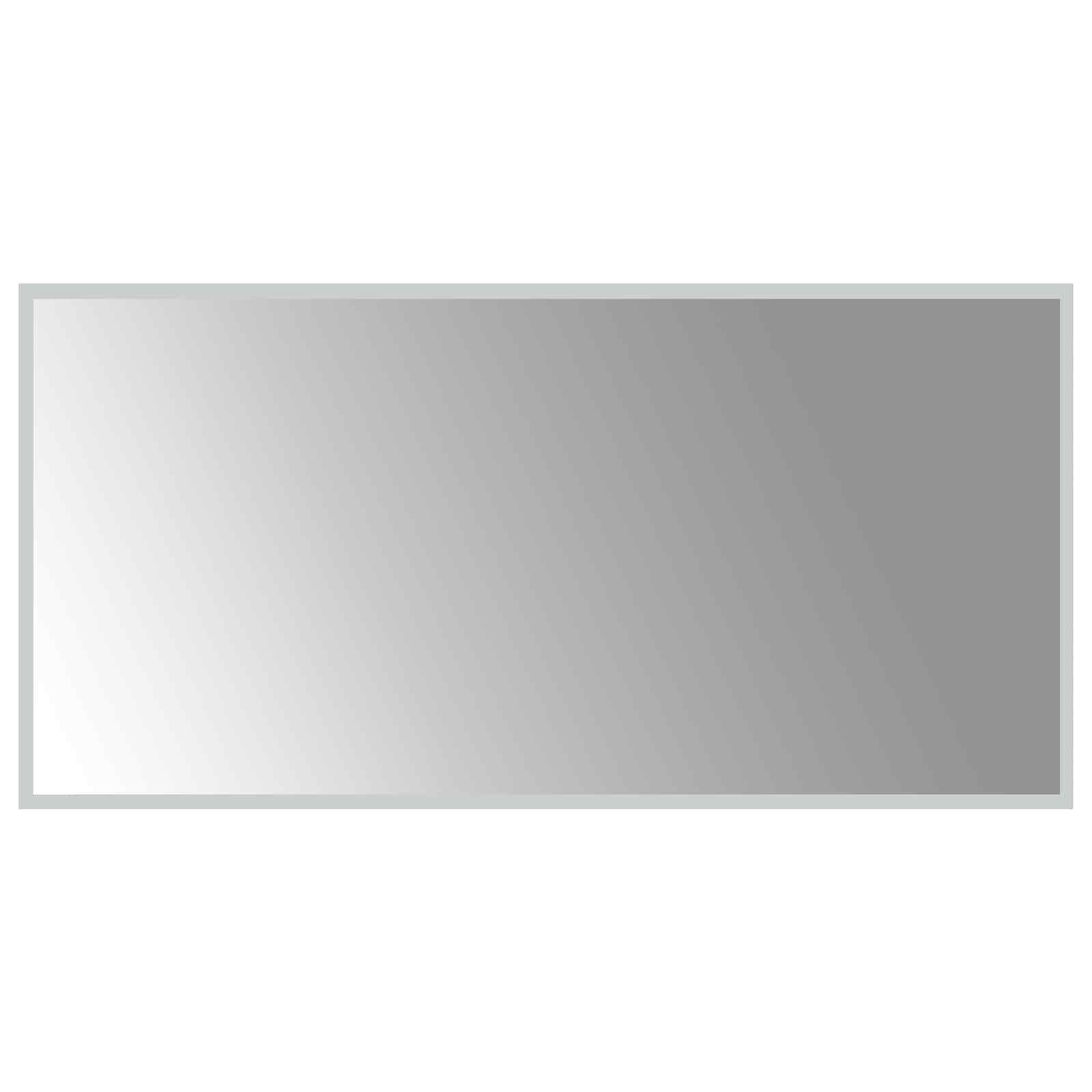 vidaXL LED Fürdőszoba Tükör tükörrel Átlátszó 100 x 50 cm edzett üveg