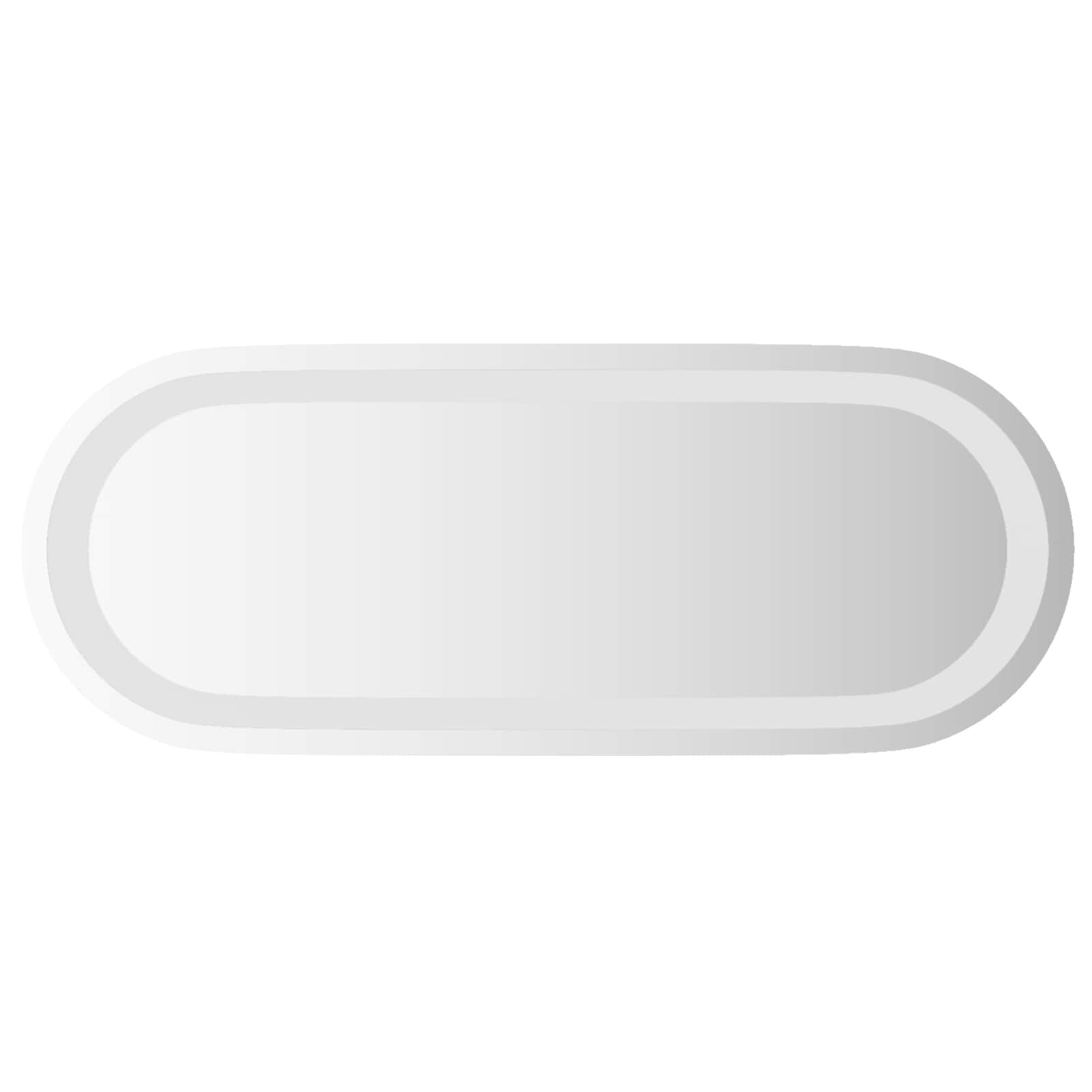 vidaXL LED Fürdőszoba Tükör tükörrel Átlátszó 50 x 20 cm edzett üveg