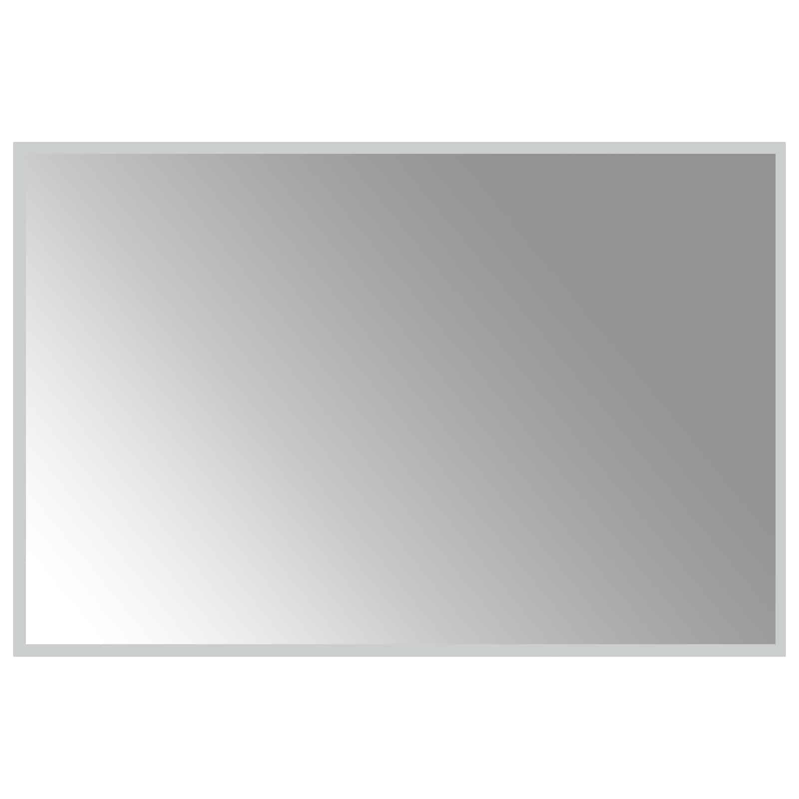 vidaXL LED Fürdőszoba Tükör tükörrel Átlátszó 90 x 60 cm edzett üveg